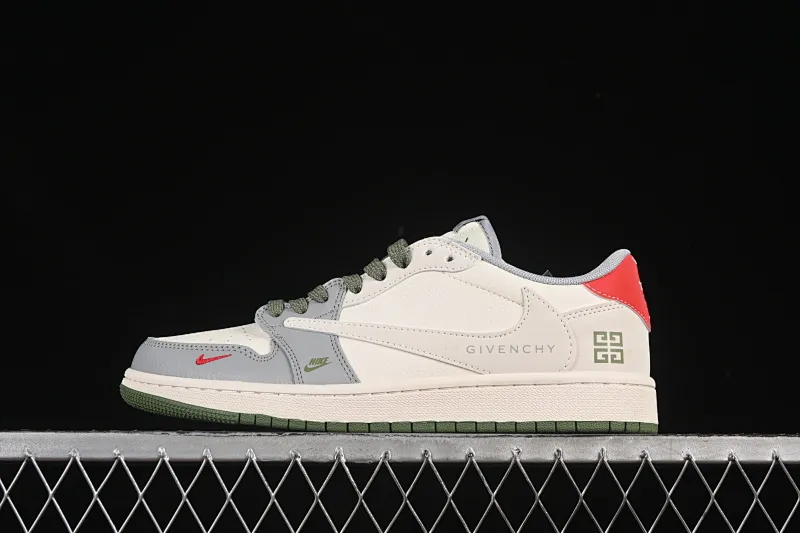 All categories Air Jordan Jordan series basketball shoes Air Jordan 1 Low high-end customized low-top sneakers Travis Scott x Fragment Design x Air Jordan 1 Low OG SP AJ1 Joe 1 Givenchy joint green and gray bottom low-top cultural and casual sneakers XS7089-600